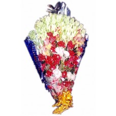 Bouquet with Red Rose & Rajanigandha